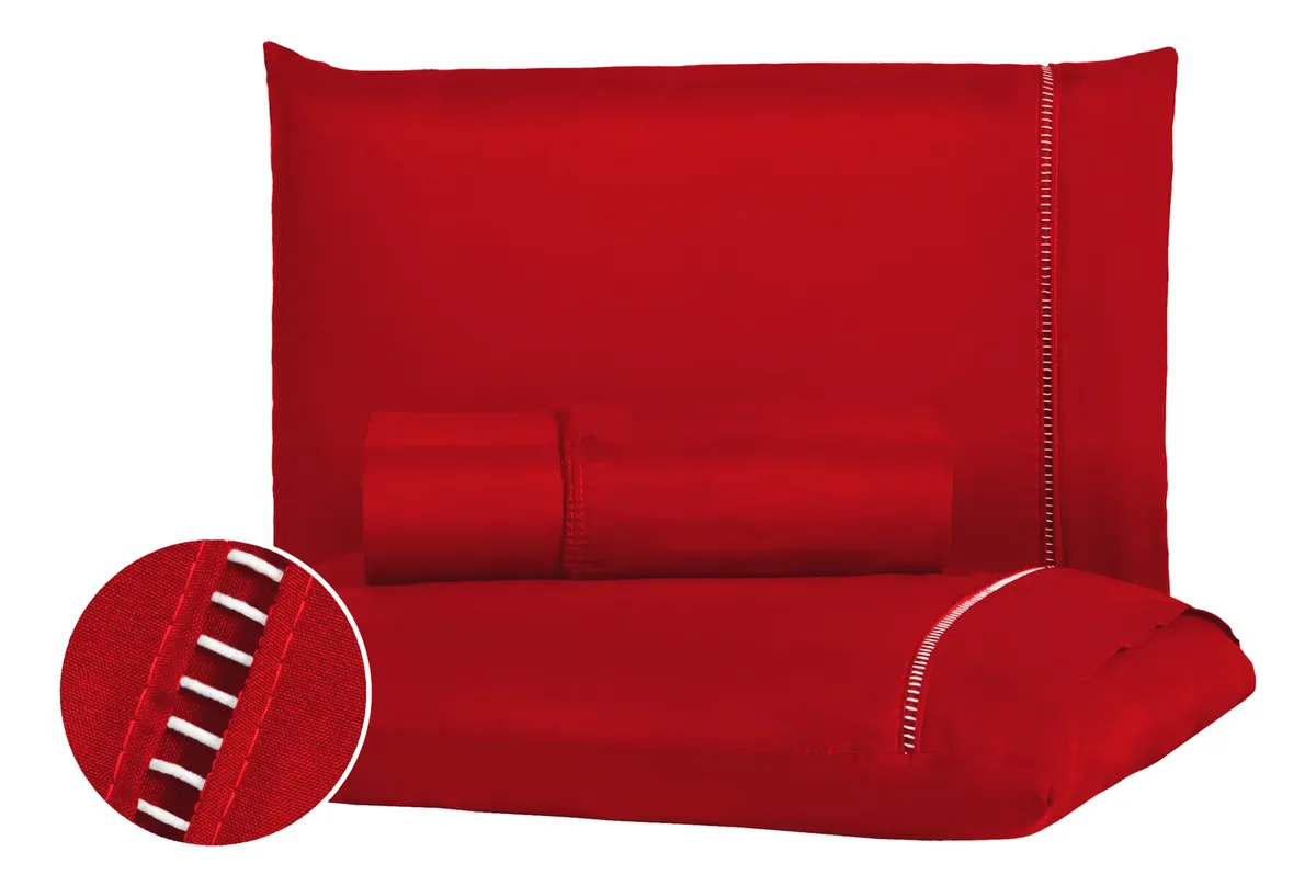 Jogo de Lençol Queen 3 Peças 400 Fios com Elástico Padrão Hotel Luxo