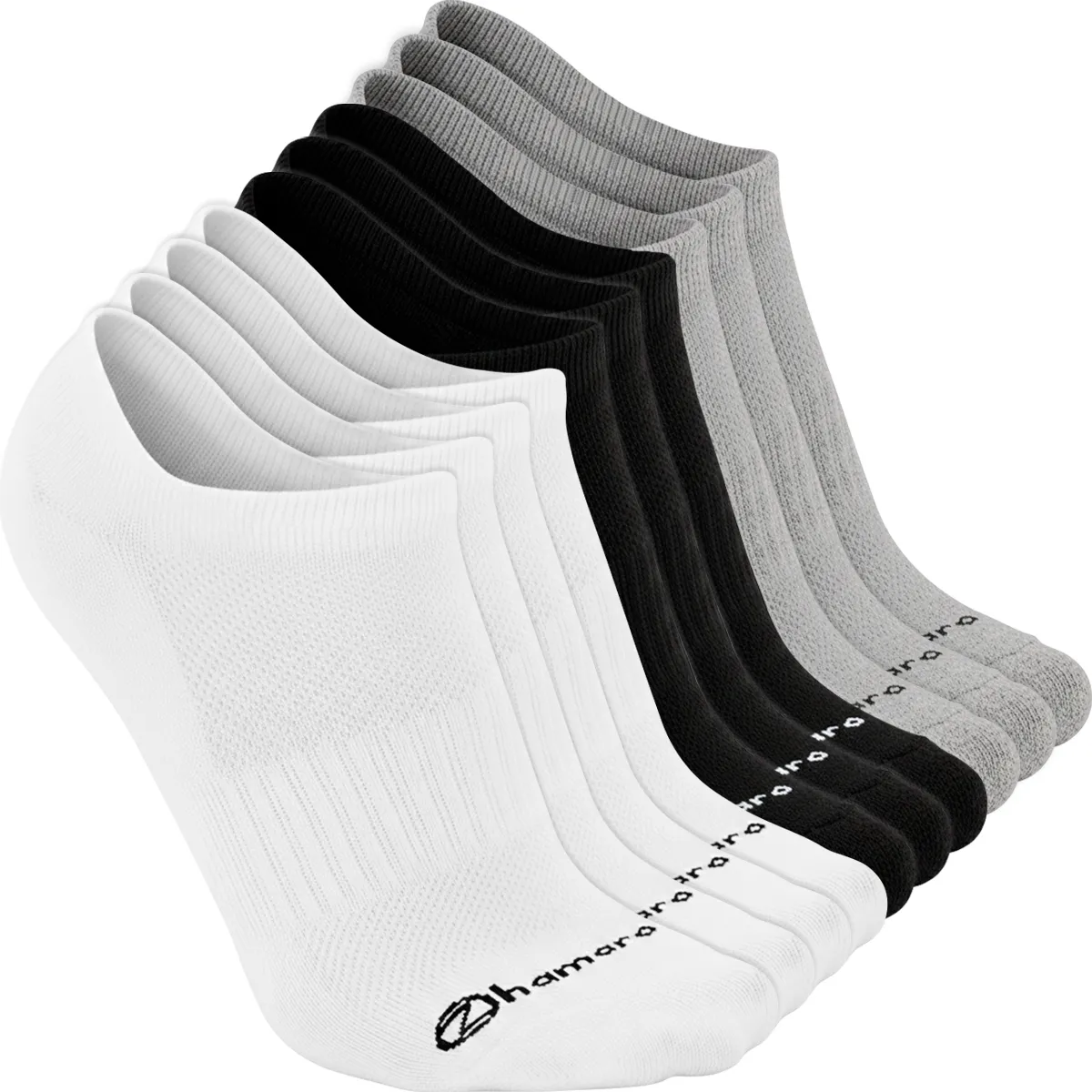 Kit com 10 Pares de Meias Zhamaro Sapatilha Invisível Sport Premium Confortável