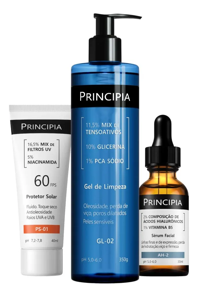 Principia Kit Primeira Rotina de Skincare para Iniciantes