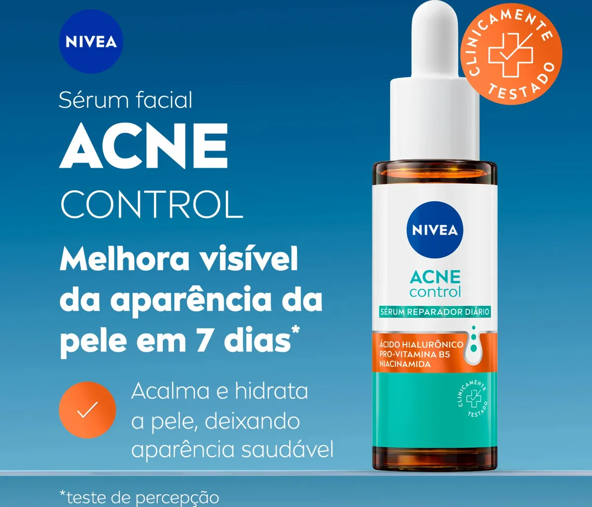 NIVEA Sérum Facial Acne Control Reparador Diário 30ml Antiacne para Pele Oleosa