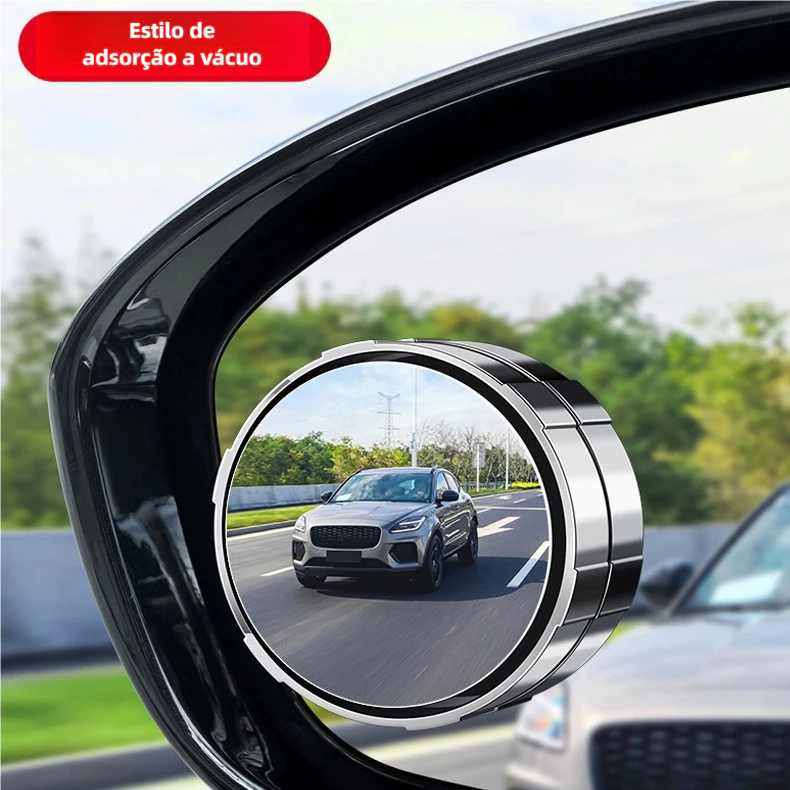 Kit 2 Espelhos Retrovisores Ponto Cego 360° para Carro Infinito Redondo Ajustável