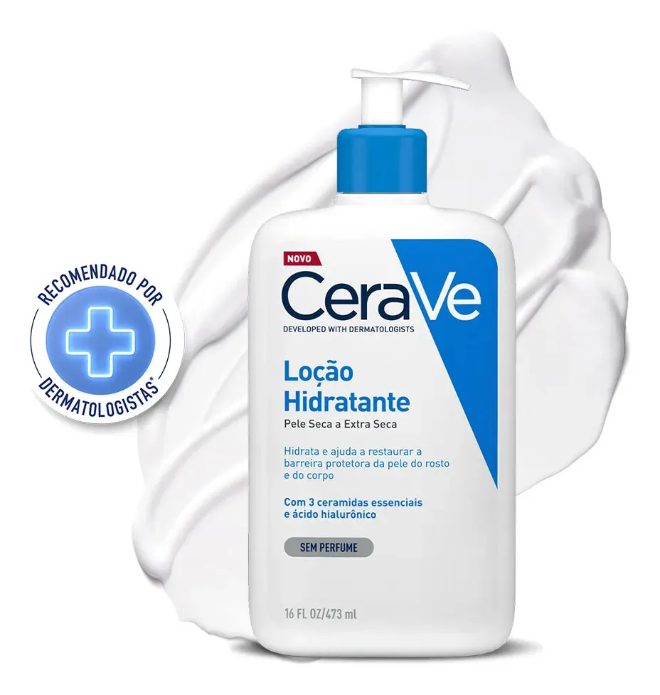 Loção Hidratante CeraVe 473ml Sem Perfume com Ceramidas e Ácido Hialurônico
