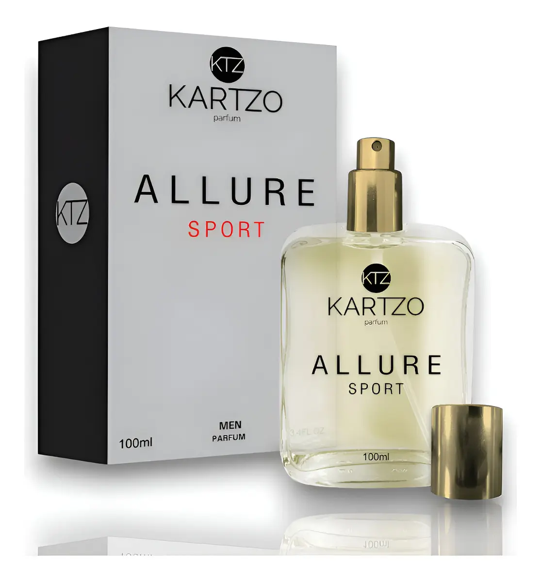 Perfume Masculino Allure Sport Kartzo 100ml Amadeirado Aquático Fixação Duradoura