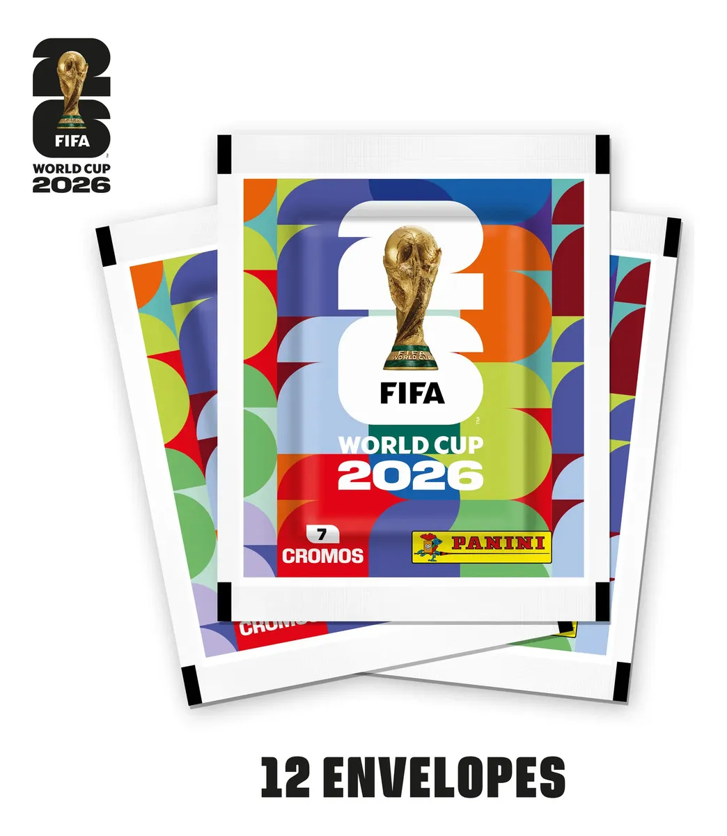 Kit 12 Envelopes com 84 Figurinhas Copa do Mundo 2026 FIFA World Cup
